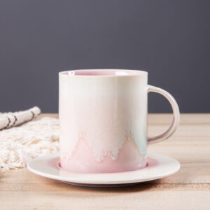 Blush Pink Raku Coffee Cups~ Dreamy Rose Glaze Collection ~ Handmade Ceramic Set ~ Premium Pink Pottery ~ Elegant Drinkware - Image 4