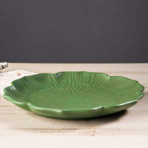 Vintage Style Floral Stoneware Plate - Hand Painted Rustic Coupe Pasta Bowl - 10 Inch Farmhouse Dinner Plate - Image 4