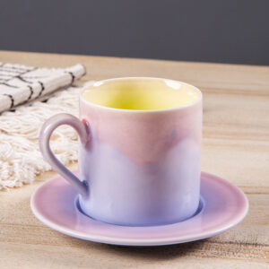 Mystic Purple Coffee Cup Set~ Handmade Raku Pottery ~ Flowing Violet Glaze ~ Unique Ceramic Art ~ Dreamy Aesthetic - Image 5