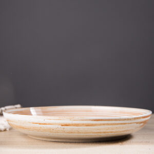 Wood Fired Stoneware Plate - Unique Natural Ash Glaze & Wabi Sabi Style - Image 5