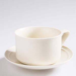 Jixiang Collector's Set - Hand-Thrown Ceramic Coffee Cups & Saucers, Solid Glaze Zen Pottery for Mindful Rituals - Image 2