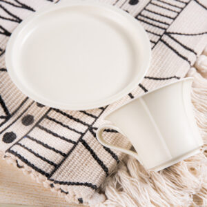 Oriental Minimalist Ceramic Set - Hand-Thrown Coffee Cups & Saucers in Solid Glaze - Japanese Wabi Sabi Style - Image 6