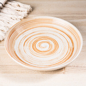 Wood Fired Stoneware Plate - Unique Natural Ash Glaze & Wabi Sabi Style - Image 6