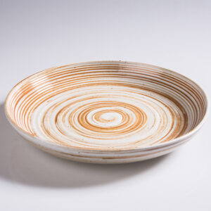 Wood Fired Stoneware Plate - Unique Natural Ash Glaze & Wabi Sabi Style - Image 3
