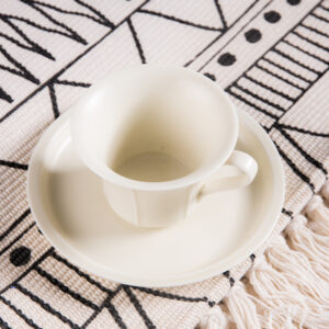 Oriental Minimalist Ceramic Set - Hand-Thrown Coffee Cups & Saucers in Solid Glaze - Japanese Wabi Sabi Style - Image 7