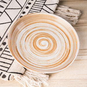 Wood Fired Stoneware Plate - Unique Natural Ash Glaze & Wabi Sabi Style - Image 7