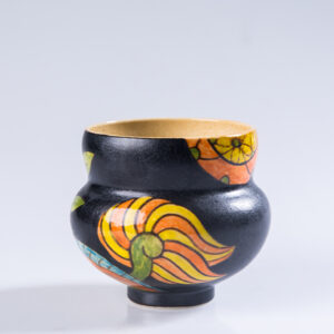 Artisan Hand-Painted Gourd Tea Cup | Lucky Fu Lu Lion Dance Artware - Image 2