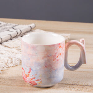 Hand-Painted Phoenix Mug - Oil Painting Style Ceramic Art Cup - Image 5