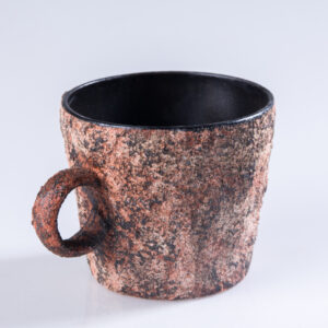 Hand Built Mineral Pigment Mug - Rough Pottery Textured Cup for Coffee & Tea - Image 3