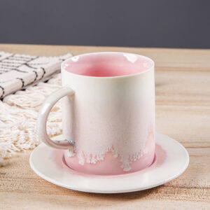 Blush Pink Raku Coffee Cups~ Dreamy Rose Glaze Collection ~ Handmade Ceramic Set ~ Premium Pink Pottery ~ Elegant Drinkware - Image 5