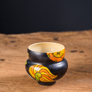 Artisan Hand-Painted Gourd Tea Cup | Lucky Fu Lu Lion Dance Artware - Image 9