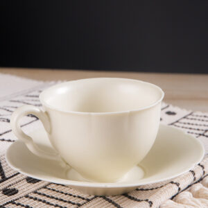 Wabi Sabi Ceramic Set - Handcrafted Minimalist Cup & Saucer, Soild Color Artware - Image 5
