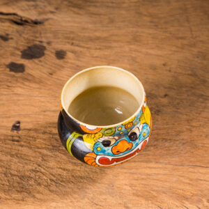 Artisan Hand-Painted Gourd Tea Cup | Lucky Fu Lu Lion Dance Artware - Image 11