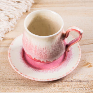 Pink Crystalline Glaze Mug - Original Hand-Thrown Ceramic Cup, Unique Glaze Firing Effect - One-of-a-Kind Flow Art Coffee Mug - Image 7