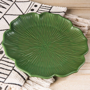 Vintage Style Floral Stoneware Plate - Hand Painted Rustic Coupe Pasta Bowl - 10 Inch Farmhouse Dinner Plate - Image 6