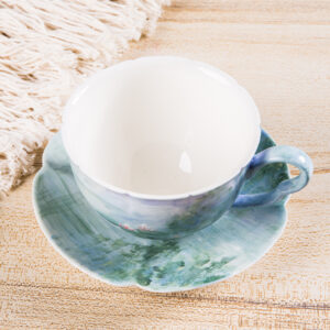 Monet's Water Lilies Collector's Set - Hand-Painted Ceramic Coffee Mug & Saucer - Impressionist Art Gift - Image 7