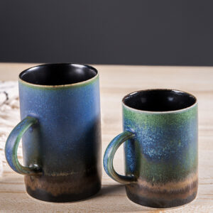 Chinese Landscaped Glaze Mug Set - Celestial Changing Kiln Pottery Cup - Image 5