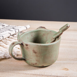 Whimsical Smiley Face Coffee Cup Set - Hand Pinched Cartoon Mugs, Playful & Funky Ceramics - Image 5