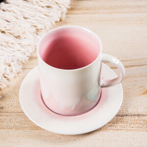 Blush Pink Raku Coffee Cups~ Dreamy Rose Glaze Collection ~ Handmade Ceramic Set ~ Premium Pink Pottery ~ Elegant Drinkware - Image 7