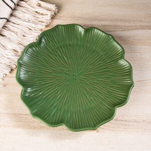 Vintage Style Floral Stoneware Plate - Hand Painted Rustic Coupe Pasta Bowl - 10 Inch Farmhouse Dinner Plate - Image 7