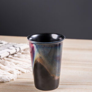 Glaze Raku Beer Mug - Handcrafted Flowing Glaze Ceramic Stein, Unique Design for Beer Lovers - Image 5