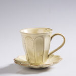 Yellow Retro Coffee Set| Handmade Stoneware Mugs | Rustic Ceramic Collection | Vintage Style Pottery | Artisan Drinkware