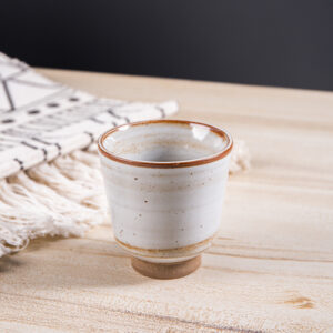 Squirrel Fired Yaki Chawan - Wood Fired Pottery Cup with Natural Ash Glaze - Image 5