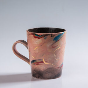 Dunhuang Flying Apsaras Mug - Handmade Mineral Pigment Ceramic Cup, Flowing Mural Art for Coffee & Tea - Image 3