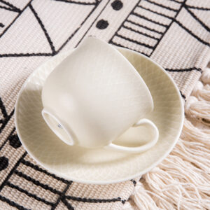 Jixiang Ceramic Coffee Set - Hand-Thrown Stoneware Cups & Saucers, Zen Minimalist Style - Solid Glaze Studio Pottery - Image 6