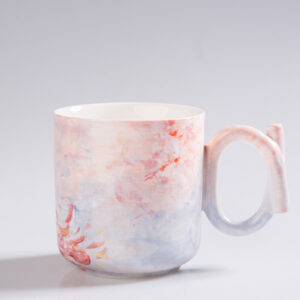 Hand-Painted Phoenix Mug - Oil Painting Style Ceramic Art Cup - Image 2