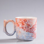 Hand-Painted Phoenix Mug - Oil Painting Style Ceramic Art Cup