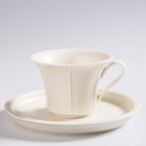 Oriental Minimalist Ceramic Set - Hand-Thrown Coffee Cups & Saucers in Solid Glaze - Japanese Wabi Sabi Style - Image 2