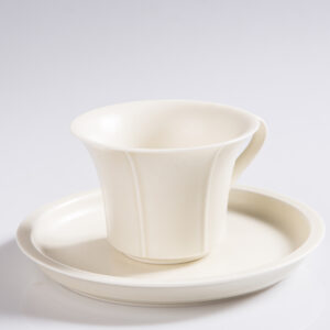 Oriental Minimalist Ceramic Set - Hand-Thrown Coffee Cups & Saucers in Solid Glaze - Japanese Wabi Sabi Style - Image 3