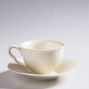 Wabi Sabi Ceramic Set - Handcrafted Minimalist Cup & Saucer, Soild Color Artware - Image 3