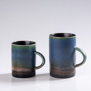 Chinese Landscaped Glaze Mug Set - Celestial Changing Kiln Pottery Cup - Image 2