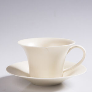 Zen Ceramics Coffee Set - Hand-Thrown Stoneware Cups & Saucers in Solid Glaze, Minimalist Japanese Wabi Sabi Style