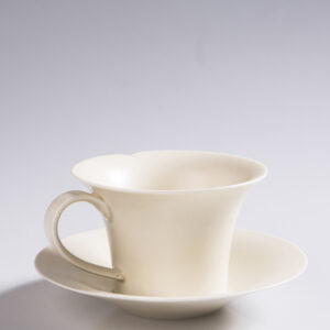 Zen Ceramics Coffee Set - Hand-Thrown Stoneware Cups & Saucers in Solid Glaze, Minimalist Japanese Wabi Sabi Style - Image 3