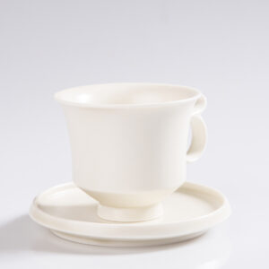 Zen Ceramics Coffee Set - Jixiang Hand-Thrown Cups & Saucers, Minimalist Solid Color Design - Image 2