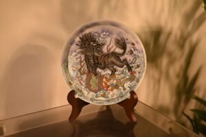 釉上彩麒麟踏浪金银错套组 - 图片 4