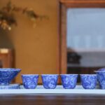 柴窑青花满工穿花龙纹系列套组