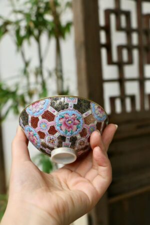 珐琅彩宝相普洱杯 - 图片 2