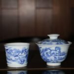 柴窑青花骏马图套组